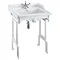 Burlington Classic 65cm Basin with White Aluminium Wash Stand - Various Tap Hole Options Large Image