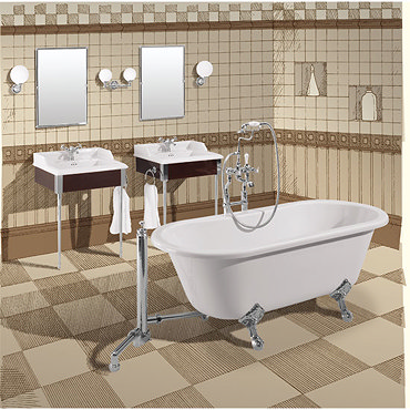 Burlington Classic His n Hers Bathroom Suite Profile Large Image