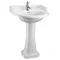 Burlington Classic Round 65cm Basin with Pedestal - Various Tap Hole Options Large Image