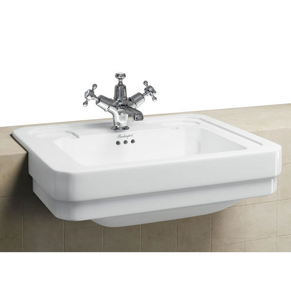 Burlington Classic Semi Recessed 58cm Basin - B12 Profile Large Image