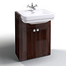 Burlington Classic Semi Recessed Basin with Vanity Unit - Mahogany Large Image