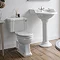 Burlington Close Coupled Traditional Toilet - Ceramic Lever Flush  Feature Large Image