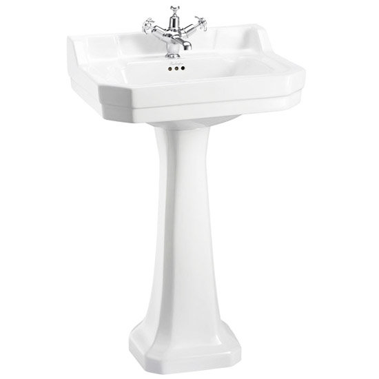 Burlington Close Coupled WC inc Edwardian Medium Basin & Pedestal - Various Tap Hole Options Feature