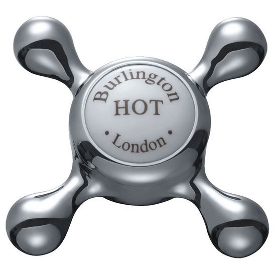Burlington Clyde Claremont Valve, Overflow Filler, Curved Arm & 9" Rose - Ceramic Backplate Profile