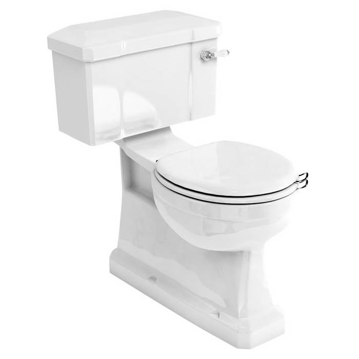 Burlington Concealed S Trap Bottom Outlet Close-Coupled WC with 440mm Ceramic Lever Cistern Large Im