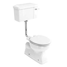 Burlington Concealed S Trap Bottom Outlet Low-Level WC with 440mm Ceramic Lever Cistern Medium Image