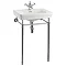 Burlington Contemporary Medium Basin and Chrome Wash Stand - Various Tap Hole Options Large Image