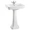 Burlington Contemporary Medium Basin and Pedestal - Various Tap Hole Options Large Image