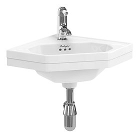 Burlington Corner Wall Mounted Cloakroom Basin - B10 Large Image