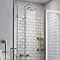 Burlington Eden Thermostatic Single Outlet Exposed Shower Bar Valve & Rigid Riser with Fixed Head  Standard Large Image