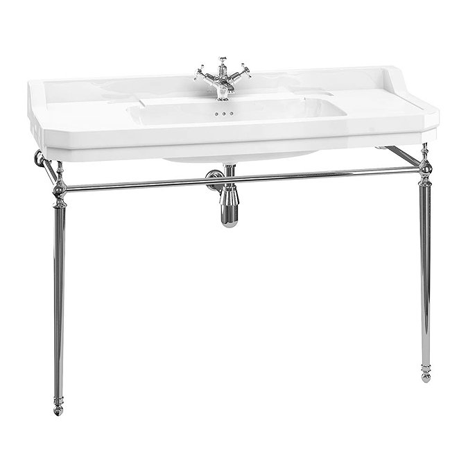 Burlington Edwardian 120cm Basin & Chrome Wash Stand Large Image