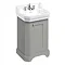 Burlington Edwardian 560mm 3TH Dark Olive Freestanding Cloakroom Vanity Unit & Basin Large Image