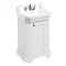 Burlington Edwardian 560mm 3TH Matt White Freestanding Cloakroom Vanity Unit & Basin Large Image