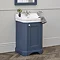 Burlington Edwardian 560mm Basin & Blue Freestanding Rectangular Cloakroom Vanity Unit  Feature Larg
