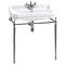 Burlington Edwardian 80cm Basin and Chrome Wash Stand - Various Tap Hole Options Large Image