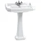 Burlington Edwardian 80cm Basin and Pedestal - Various Tap Hole Options Large Image