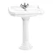 Burlington Edwardian 80cm Basin and Regal Pedestal - Various Tap Hole Options Large Image