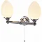 Burlington Edwardian Double Elliptical Light with Pull Cord - T53 Large Image