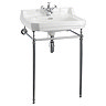 Burlington Edwardian Large Basin and Chrome Wash Stand - Various Tap Hole Options Large Image