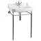 Burlington Edwardian Large Basin and Chrome Wash Stand - Various Tap Hole Options Large Image