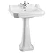 Burlington Edwardian Large Basin and Pedestal - Various Tap Hole Options Large Image