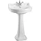 Burlington Edwardian Round Medium Basin and Regal Pedestal - Various Tap Hole Options Large Image