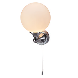 Burlington Edwardian Single Round Light with Pull Cord - Chrome