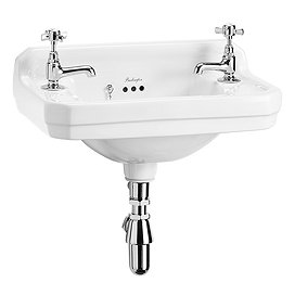Burlington Edwardian 2TH Wall Mounted Cloakroom Basin - B8 Large Image