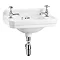 Burlington Edwardian 2TH Wall Mounted Cloakroom Basin - B8 Large Image