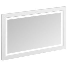 Burlington Framed 120 Mirror with LED Illumination - Matt White Medium Image