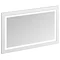 Burlington Framed 120 Mirror with LED Illumination - Matt White Large Image