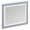 Burlington Framed 90 Mirror with LED Illumination - Classic Grey Large Image