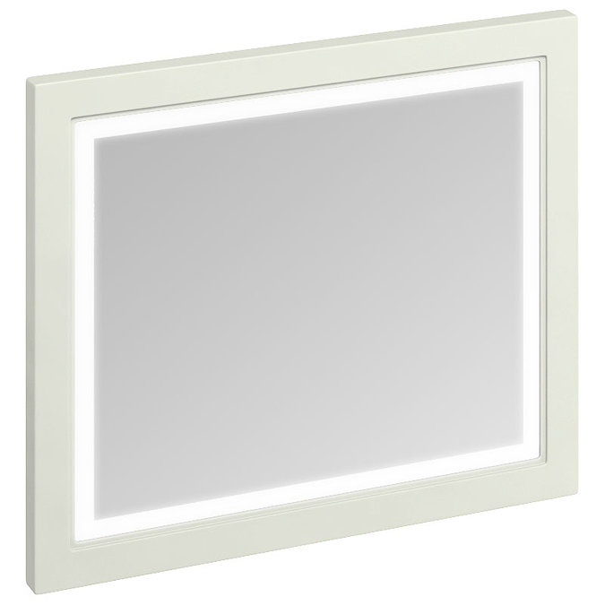 Burlington Framed 90 Mirror with LED Illumination - Sand Large Image