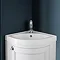 Burlington Freestanding 43cm Corner Vanity Unit & Basin - Classic Grey  In Bathroom Large Image