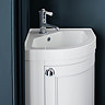 Burlington Freestanding 43cm Corner Vanity Unit & Basin - Matt White  Profile Large Image
