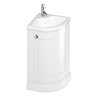 Burlington Freestanding 43cm Corner Vanity Unit & Basin - Matt White Large Image