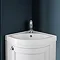 Burlington Freestanding 43cm Corner Vanity Unit & Basin - Sand  In Bathroom Large Image