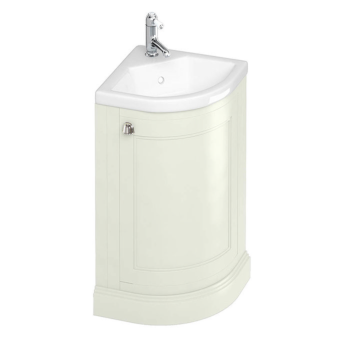 Burlington Freestanding 43cm Corner Vanity Unit & Basin - Sand Large Image