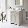 Burlington 65 2-Door Vanity Unit & Classic Basin - Matt White Feature Large Image