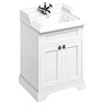 Burlington 65 2-Door Vanity Unit & Classic Basin - Matt White Large Image