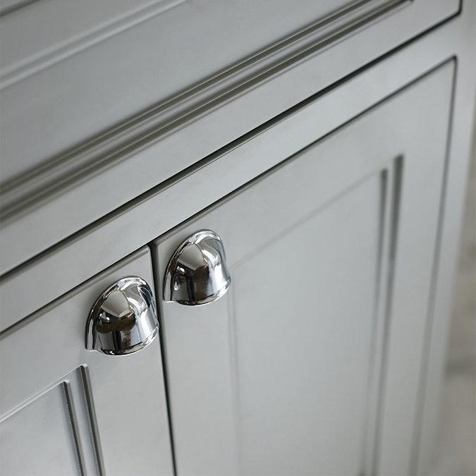 Burlington 65 2-Door Vanity Unit & Classic Invisible Overflow/Waste Basin (Dark Olive - 2 Tap Hole)