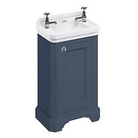 Burlington Freestanding Cloakroom Vanity Unit & Basin - Blue Medium Image