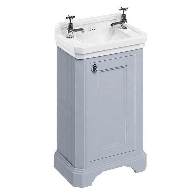 Burlington Freestanding Cloakroom Vanity Unit & Basin - Classic Grey Large Image