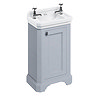 Burlington Freestanding Cloakroom Vanity Unit & Basin - Classic Grey Large Image