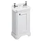 Burlington Freestanding Cloakroom Vanity Unit & Basin - Matt White Large Image