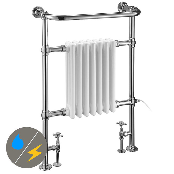 Burlington Full Trafalgar Traditional Radiator (Inc. Valves + Electric Heating Kit) Large Image