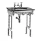 Burlington Georgian 1TH Black Granite Basin with Polished Aluminium Wash Stand Feature Large Image
