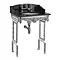 Burlington Georgian 1TH Black Granite Basin with Polished Aluminium Wash Stand Large Image