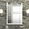 Burlington Georgian Mirror with White Aluminium Frame - T42WHI Profile Large Image