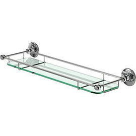 Burlington - Glass Shelf with Chrome Guard Rail - A18CHR Medium Image